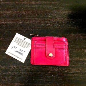 Patricia Nash Cassis ID Small Leather Wallet, Passion Pink Red